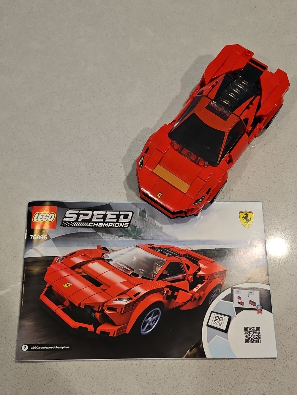 LEGO Red and Black Ferrari Speed Champions Sports Car Set